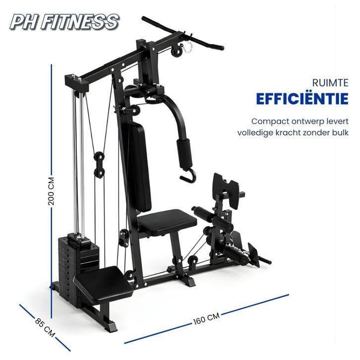 PH Fitness Multi Gym - Krachtstation 100KG, Sport en Fitness, Support@phfitness.nl, Nieuw, Ophalen of Verzenden, Rug