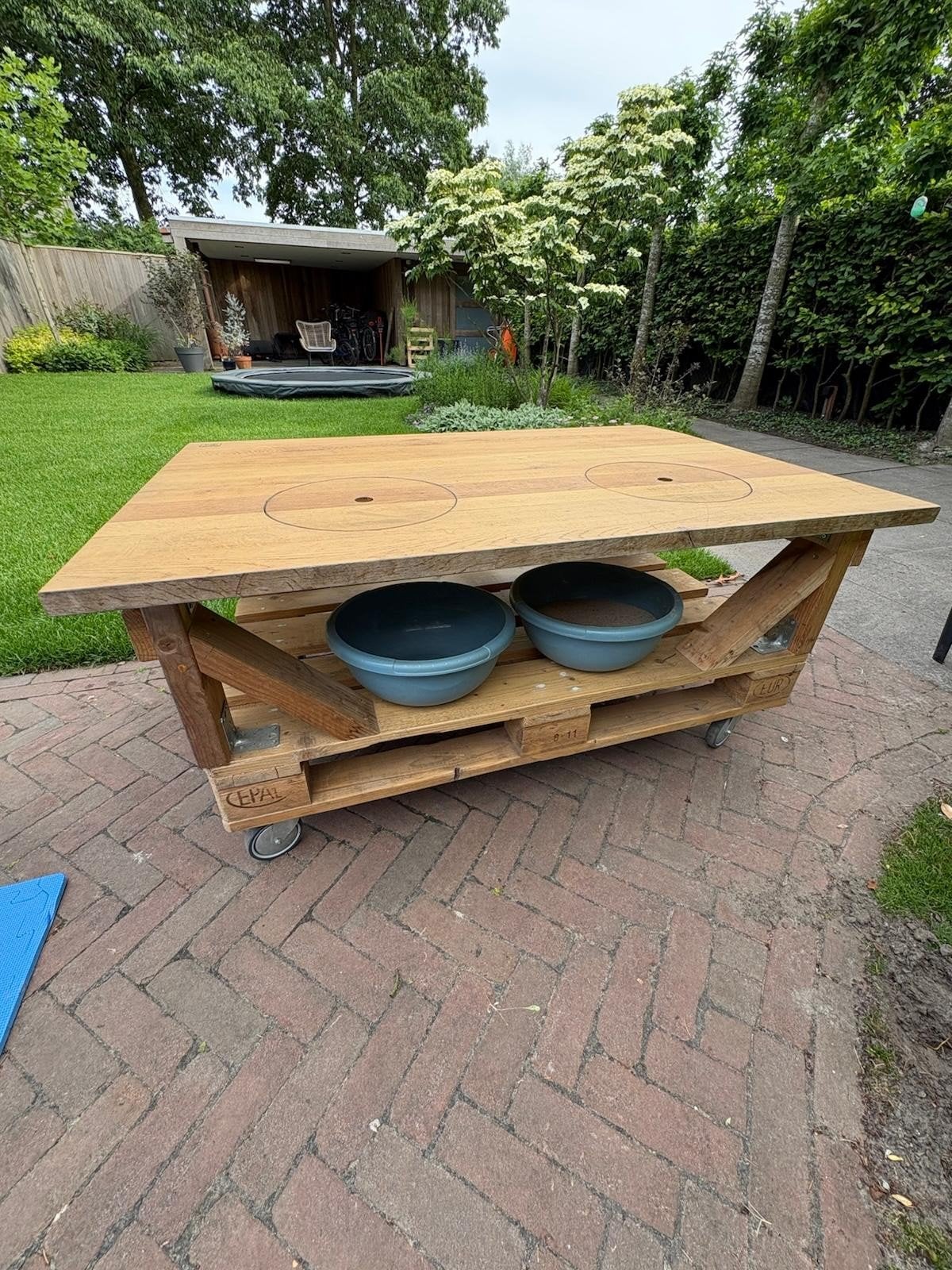 Zand en watertafel, Ophalen, Rechthoekig, Hout