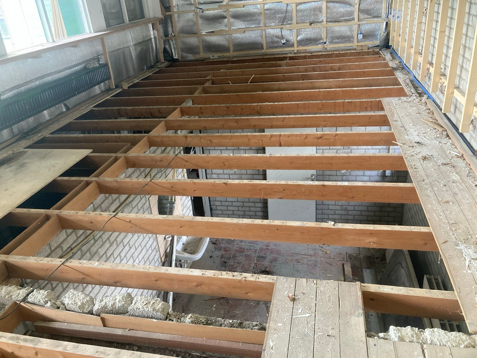 Gebruikte vuren balken 60x150mm, ca. 5m lang, Doe-het-zelf en Verbouw, Hout en Planken, Ophalen, Gebruikt, Balk, Vuren