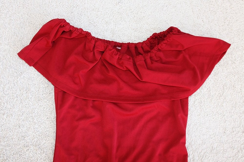Prachtig Rood Jurkje 73 (M) - 73 € 15,-, Maat 38/40 (M), Ophalen of Verzenden, Boven de knie, Rood