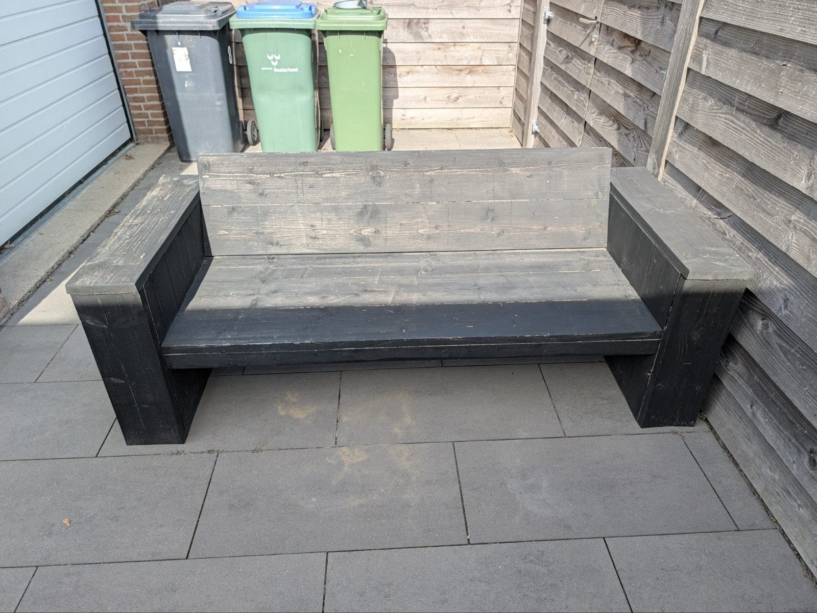 tuin bank, Ophalen, Gebruikt, Hout