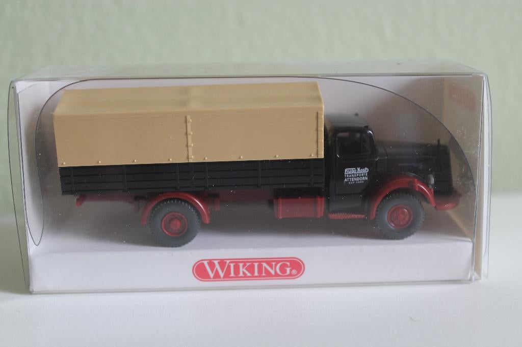 Wiking Mercedes L 6600 vrachtwagen met huif, Ophalen of Verzenden, Zo goed als nieuw, Bus of Vrachtwagen, Wiking