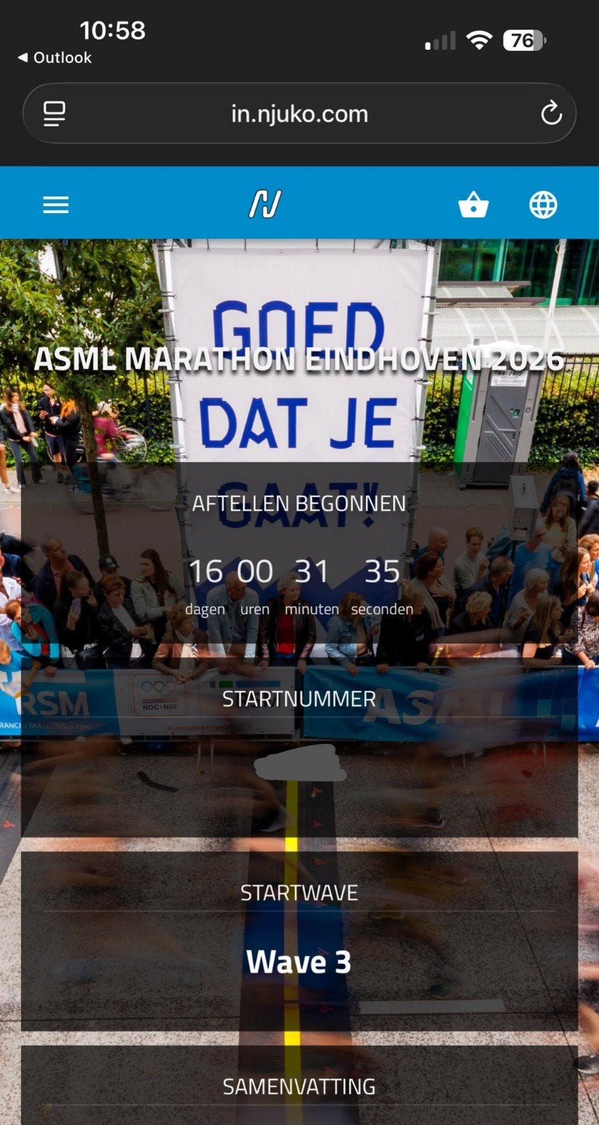 Startbewijs Halve Marathon Eindhoven 11 oktober 2026, Tickets en Kaartjes