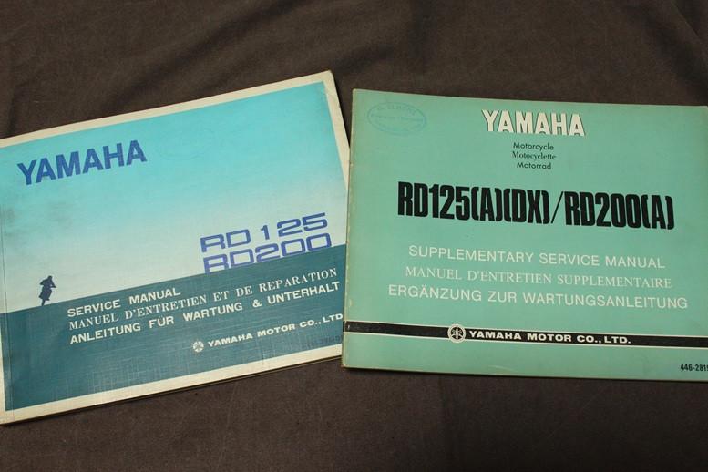 Yamaha RD125 RD200 1973 / 1974 motorcycle service manual, Motoren, Handleidingen en Instructieboekjes, Ophalen of Verzenden, Yamaha