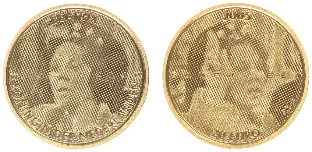 Gouden 20 Euro 2005 Beatrix., Ophalen of Verzenden, Overige landen, Overige waardes, Goud