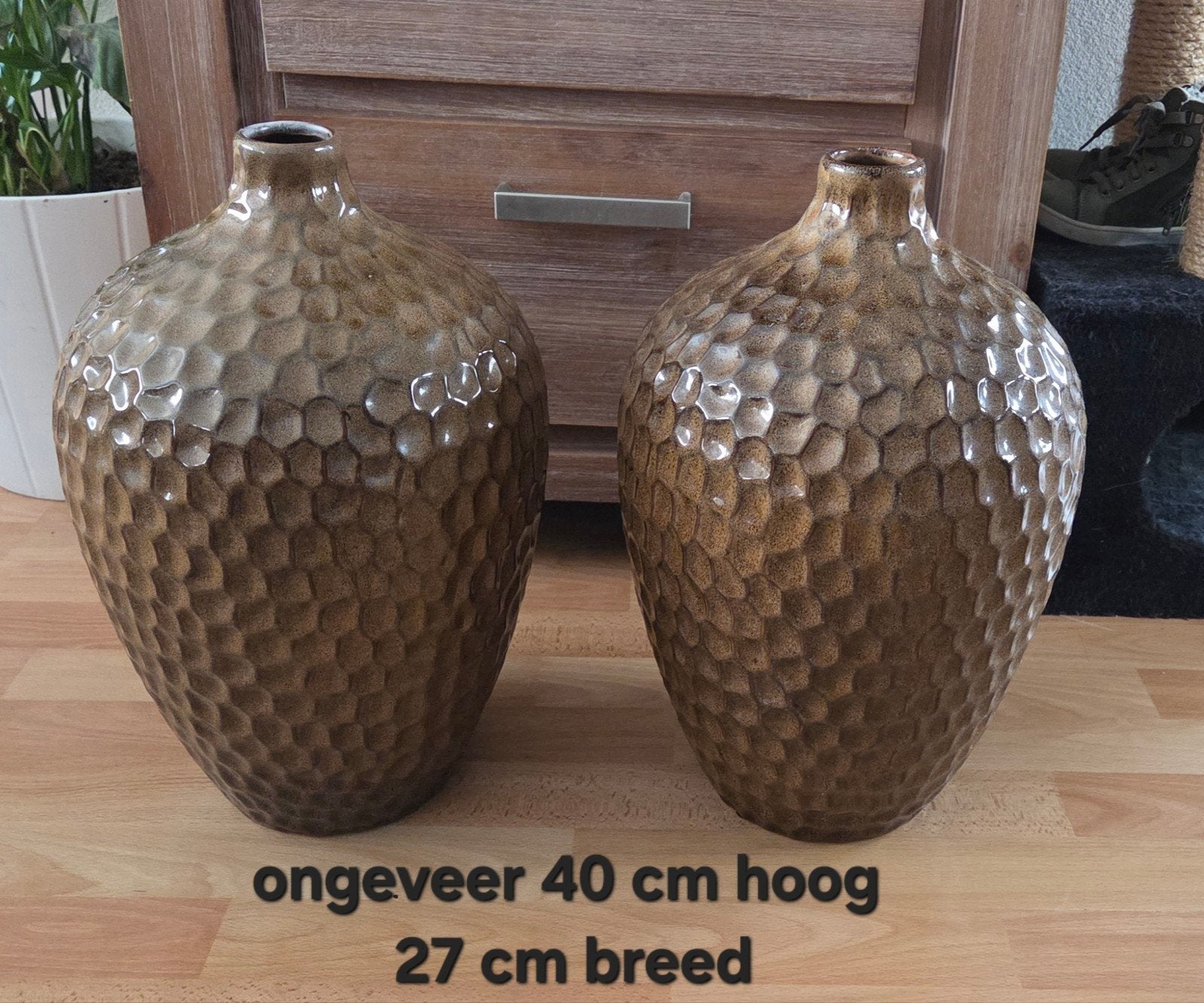 decoratie vazen, Ophalen, Zo goed als nieuw, Bruin