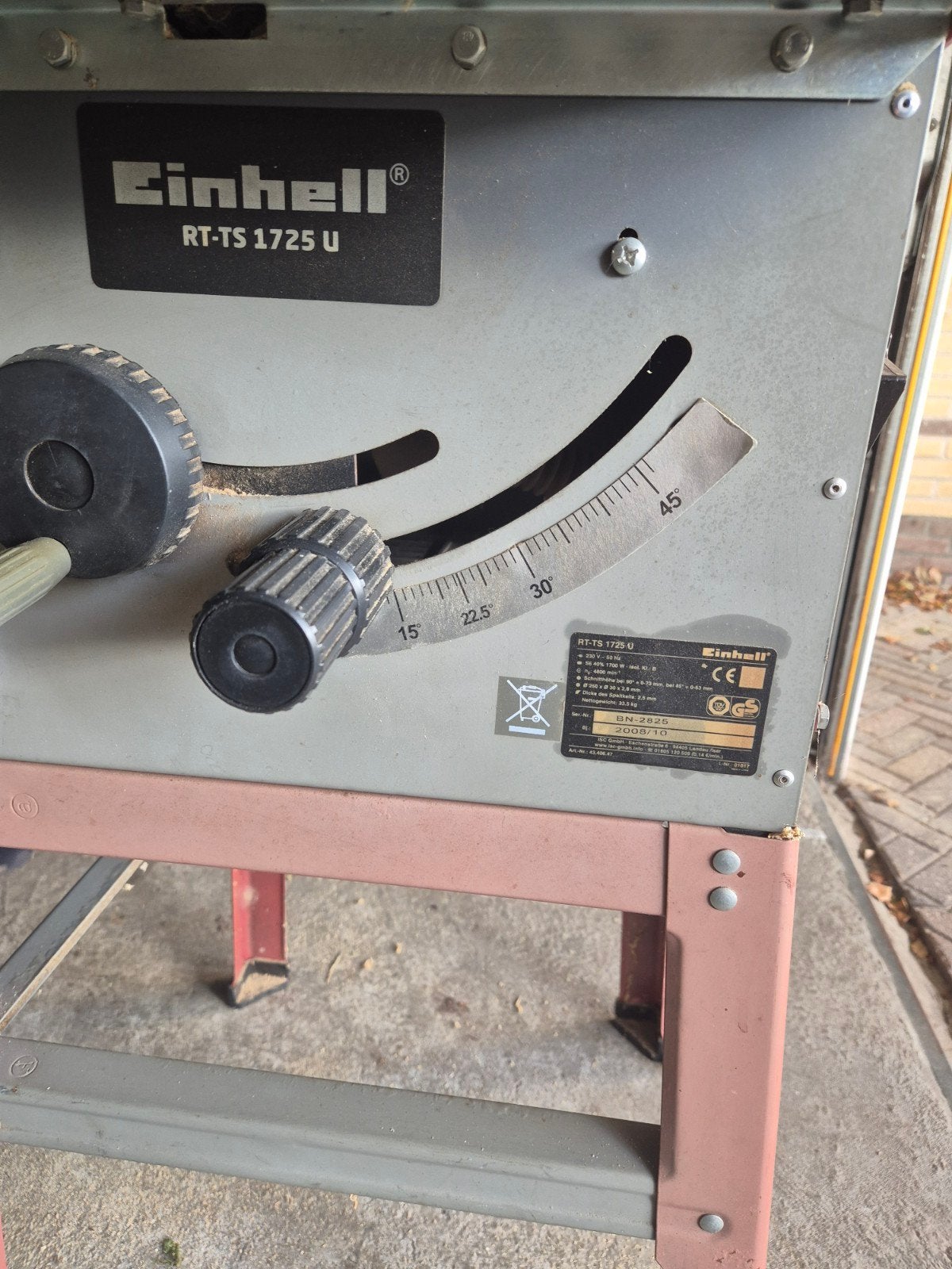 Einhell RT-TS 1725 U Tafelzaag - Gebruikt, Ophalen, Gebruikt, Cirkelzaag, 70 mm of meer