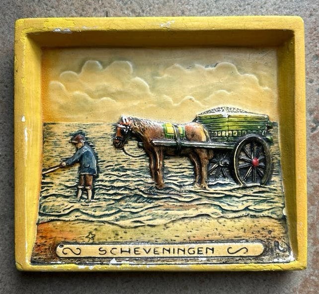 Set van 3 Vintage Reliëf Wandplaquettes Scheveningen, Ophalen of Verzenden