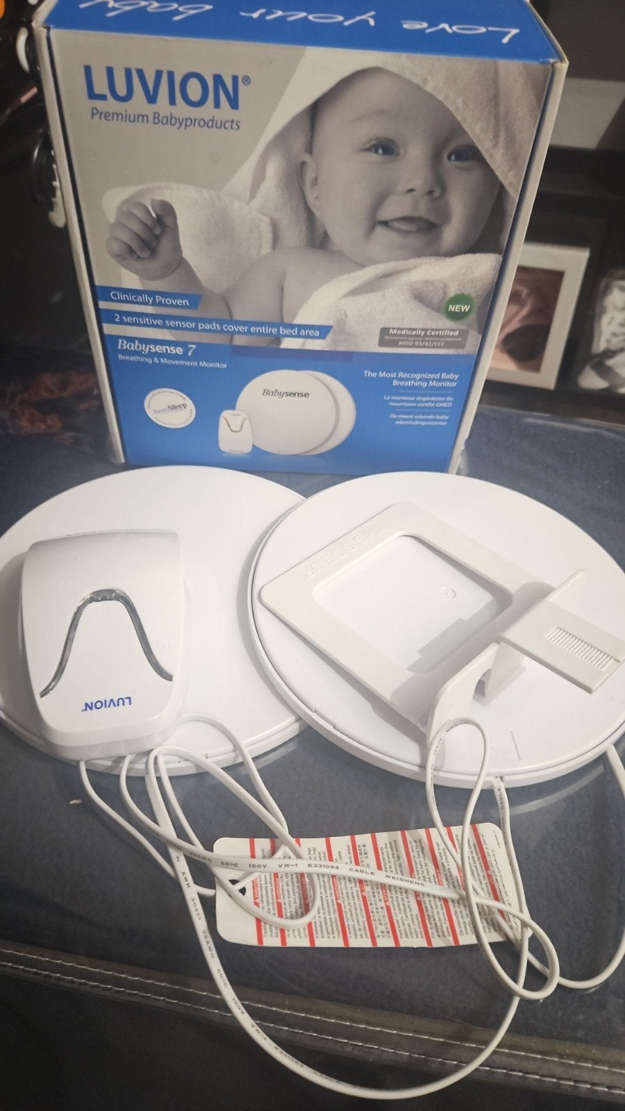 Luvion Babysense 7 Ademhalings- en Bewegingsmonitor, Ophalen, Zo goed als nieuw, Minder dan 100 meter
