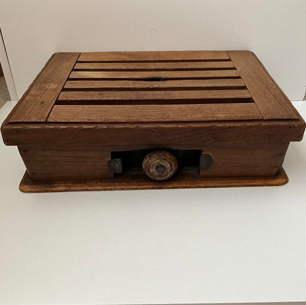 Antieke plaatstoof met teslade voor kolen in originele staat, Antiek en Kunst, Antiek | Woonaccessoires, Ophalen