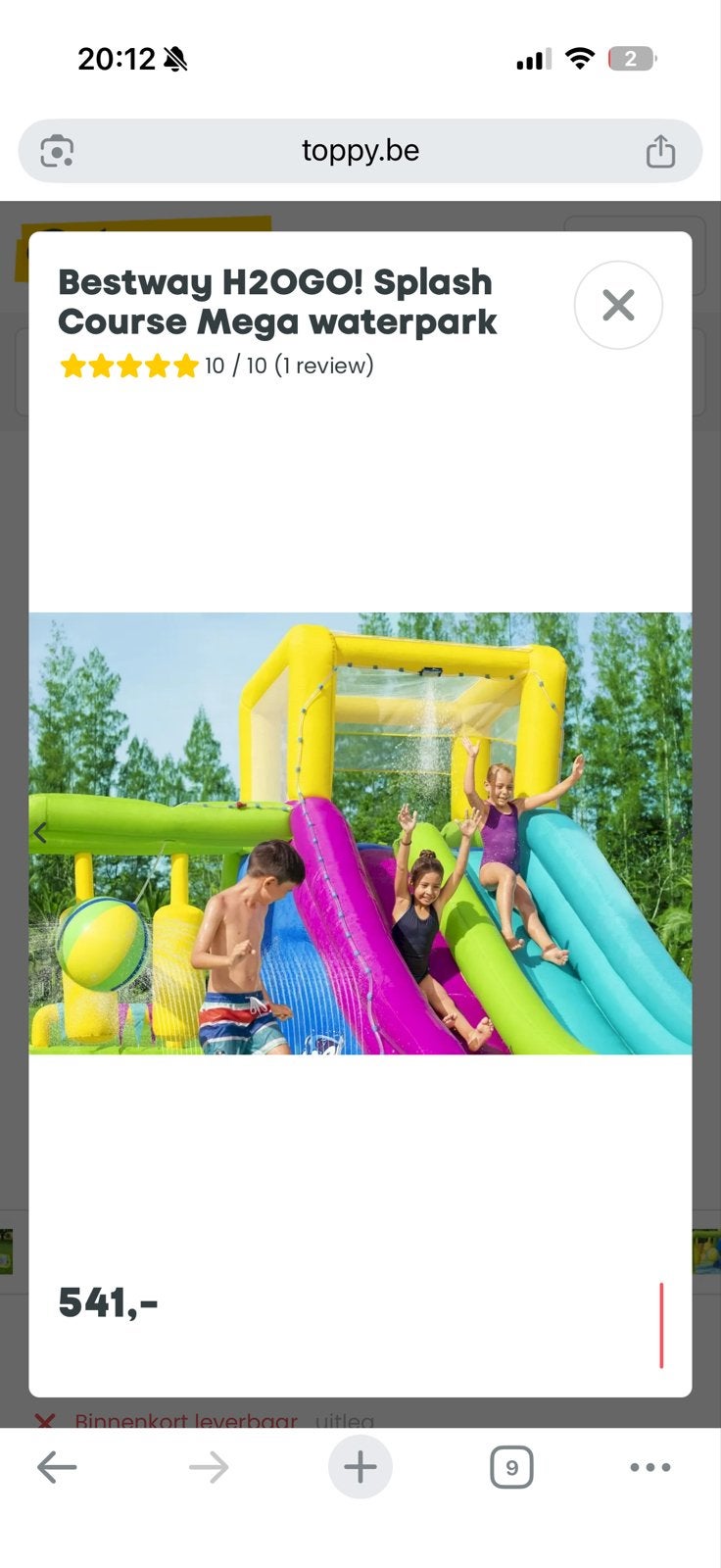 Bestway H2OGO! Splash Course Mega waterpark, Ophalen, Zo goed als nieuw
