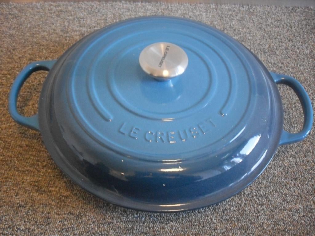 le creuset pan braadpan 30 cm, Ophalen of Verzenden, Nieuw, Gietijzer, Koekenpan of Braadpan
