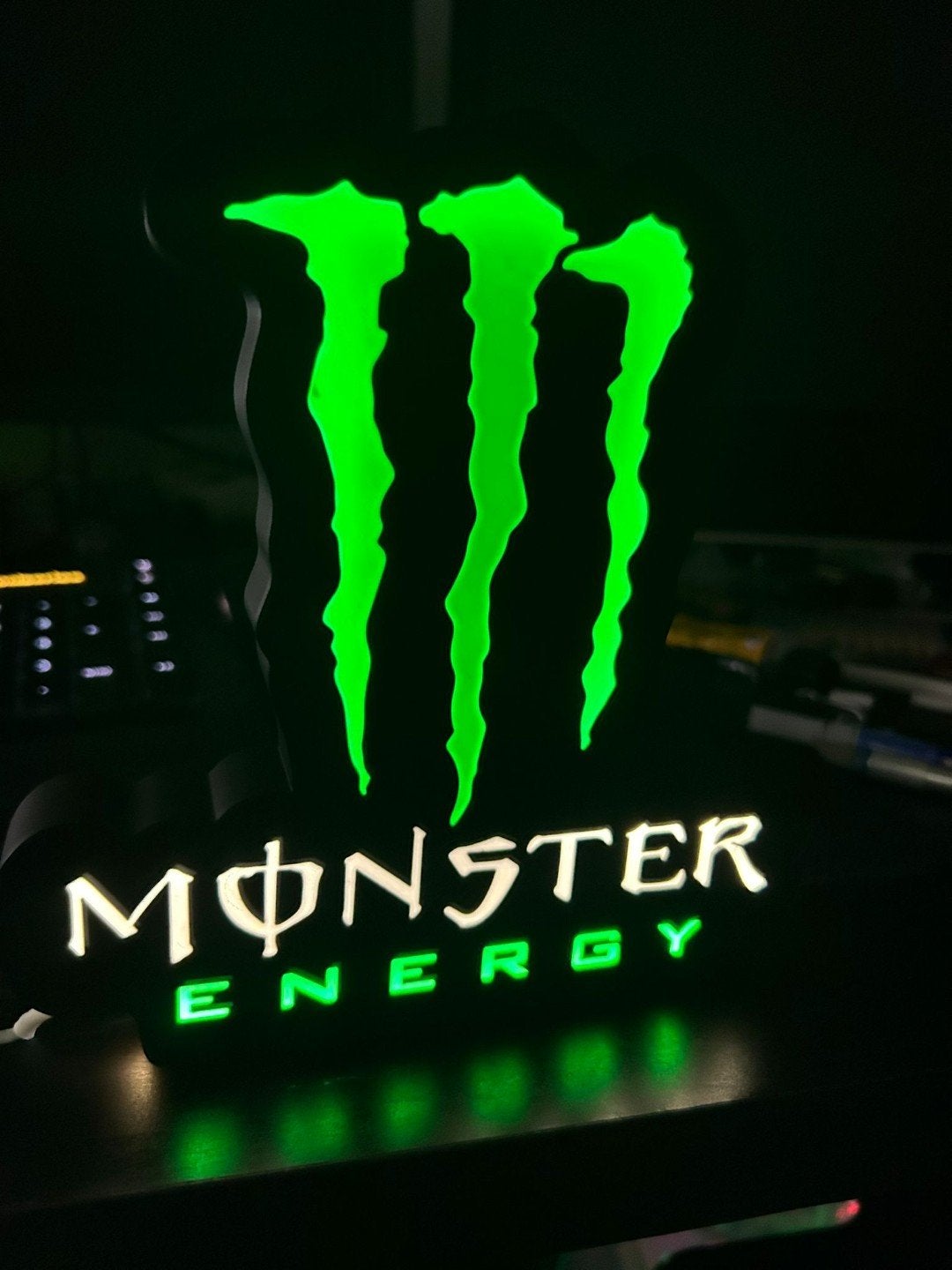 Nieuw Monster Energy LED-logo met USB-aansluiting, Ophalen of Verzenden, Nieuw