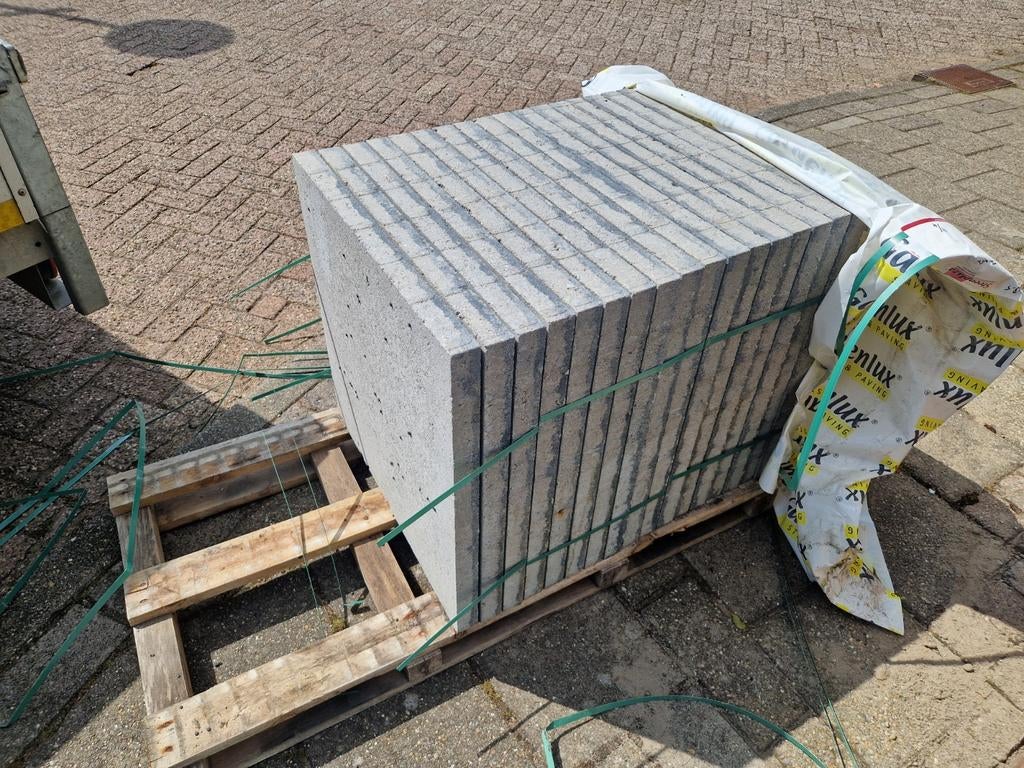 Betonnen terrastegels 60x60 cm - Grijs/Antraciet, Nieuw, Ophalen of Verzenden, 10 m² of meer, Beton