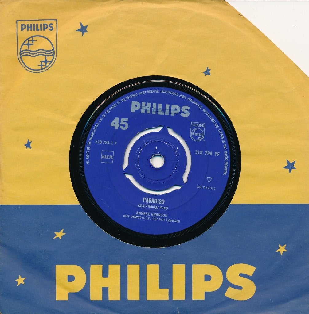 1021 Anneke Gröhnloh - Paradiso (1962), Cd's en Dvd's, Ophalen of Verzenden, Gebruikt, 7 inch, Pop