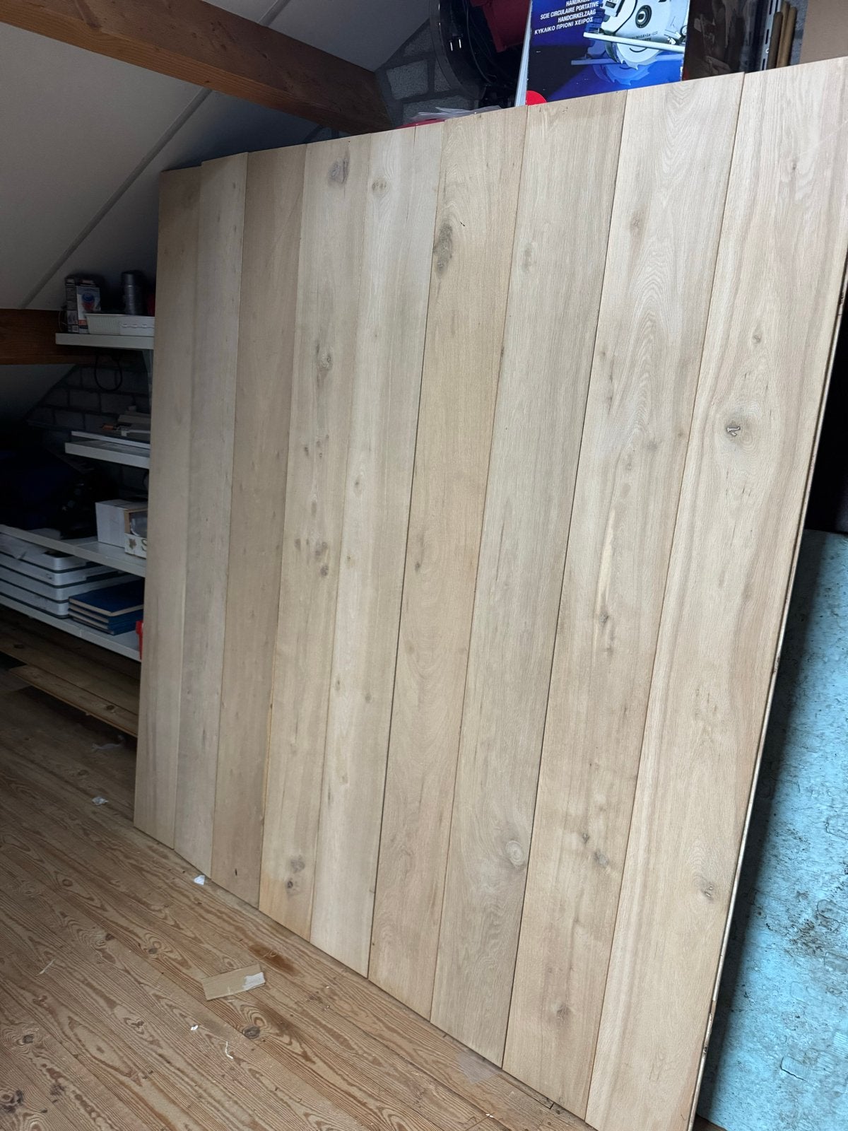 Eikenhouten planken - nieuw 9 stuks, Doe-het-zelf en Verbouw, Ophalen, 25 tot 50 mm, Eiken, Zo goed als nieuw