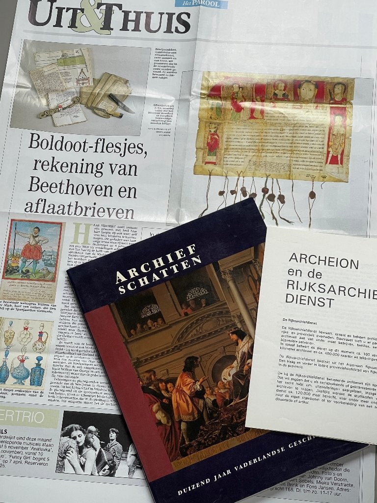 Archiefschatten. Duizend jaar vaderlandse geschiedenis, Ophalen of Verzenden, Zo goed als nieuw