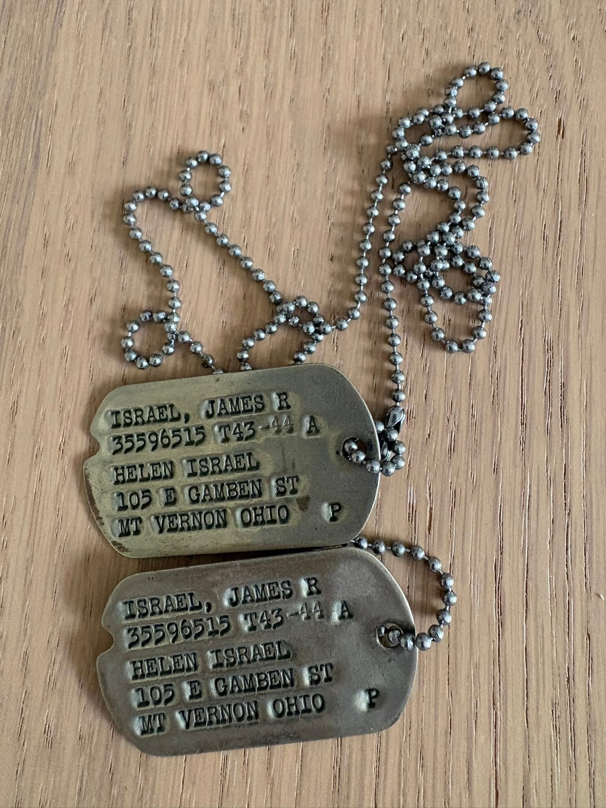 WW2 US Army dog tags, Ophalen of Verzenden, Amerika
