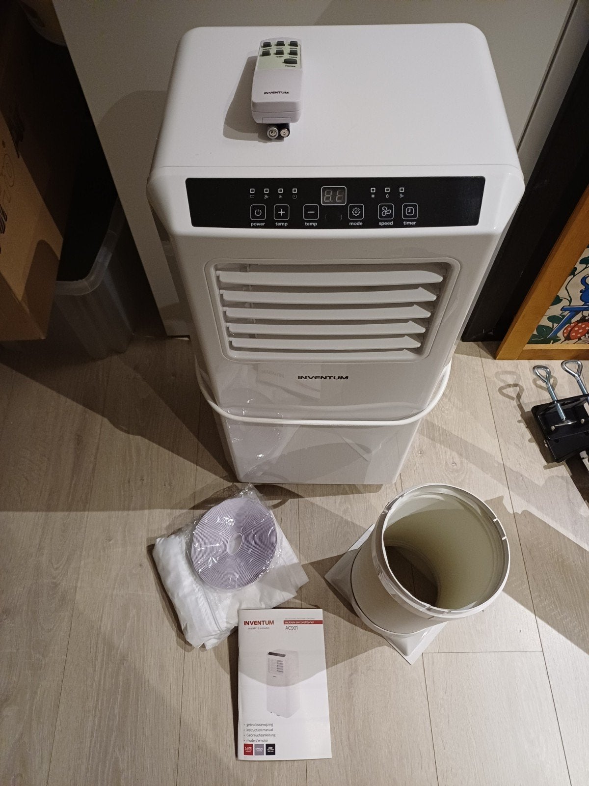 Inventum AC901 Mobiele Airco met Afstandsbediening, Witgoed en Apparatuur, Ophalen, Timer, Minder dan 60 m³, 3 snelheden of meer