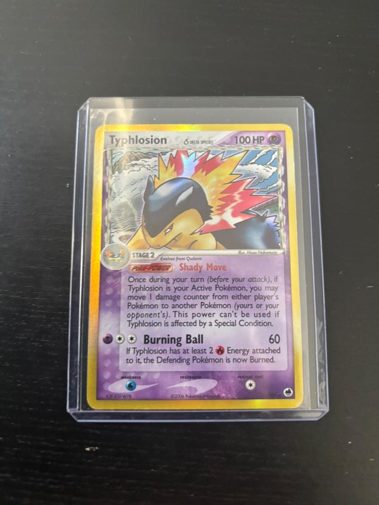 Pokémon Kaarten Typhlosion Holo 12/101 EX Dragon Frontiers, Ophalen of Verzenden, Zo goed als nieuw, Meerdere kaarten