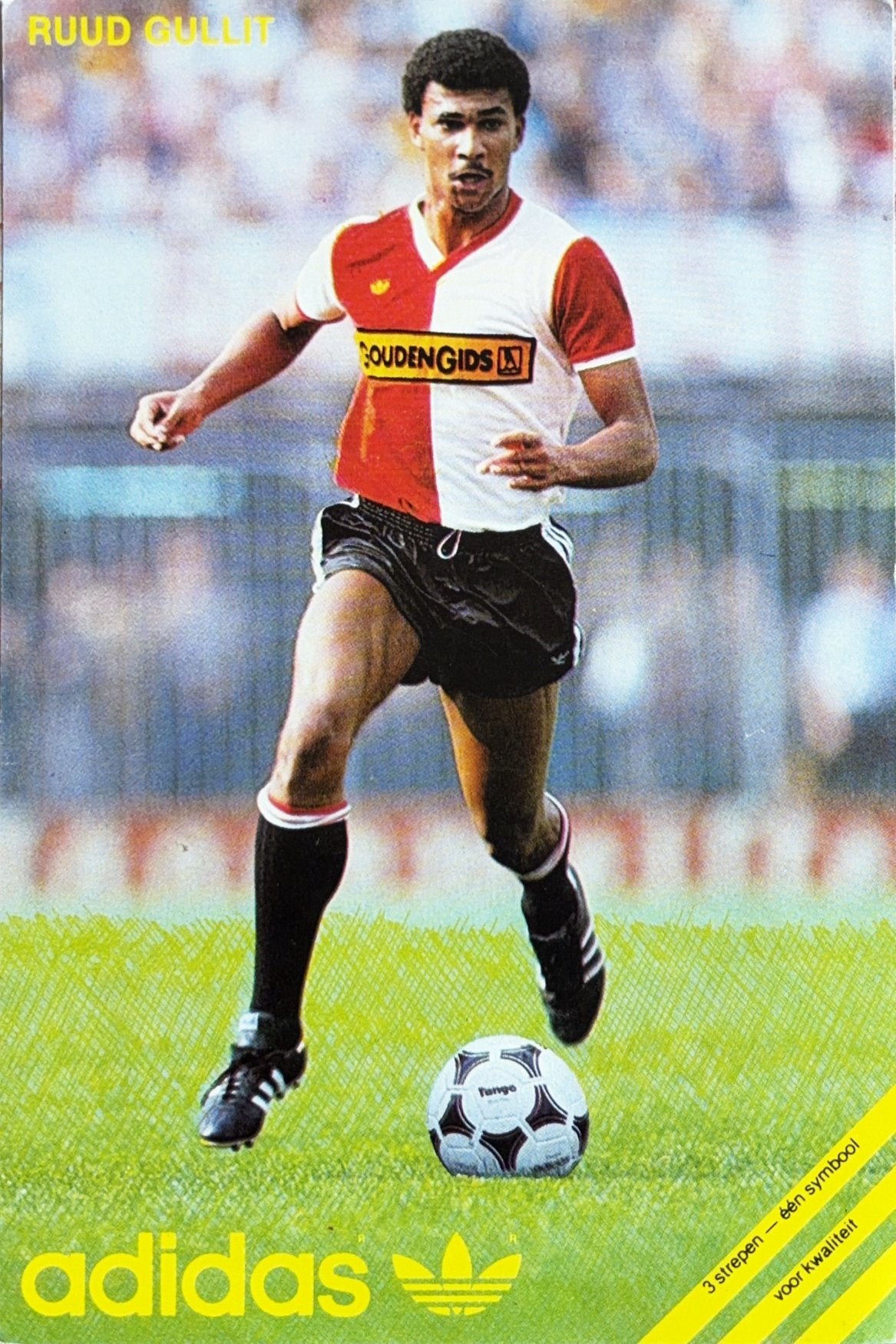 Adidas Spelerskaart Ruud Gullit - Feyenoord Rotterdam, Verzamelen, Ophalen of Verzenden, Zo goed als nieuw, Feyenoord, Spelerskaart