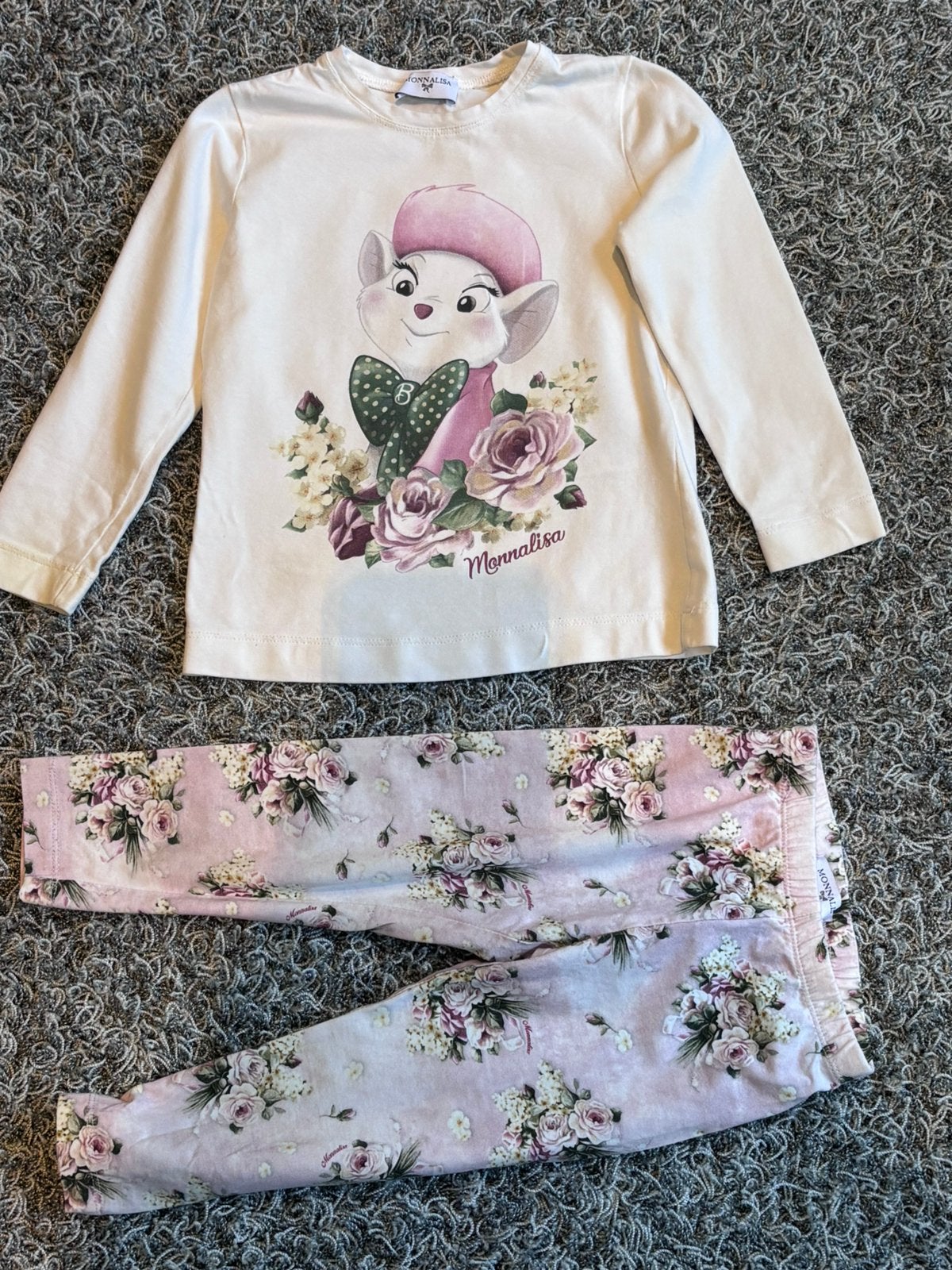 Monnalisa legging 3 jaar met bijpassend shirt 4 jaar, Kinderen en Baby's, Kinderkleding | Maat 98, Ophalen of Verzenden, Zo goed als nieuw