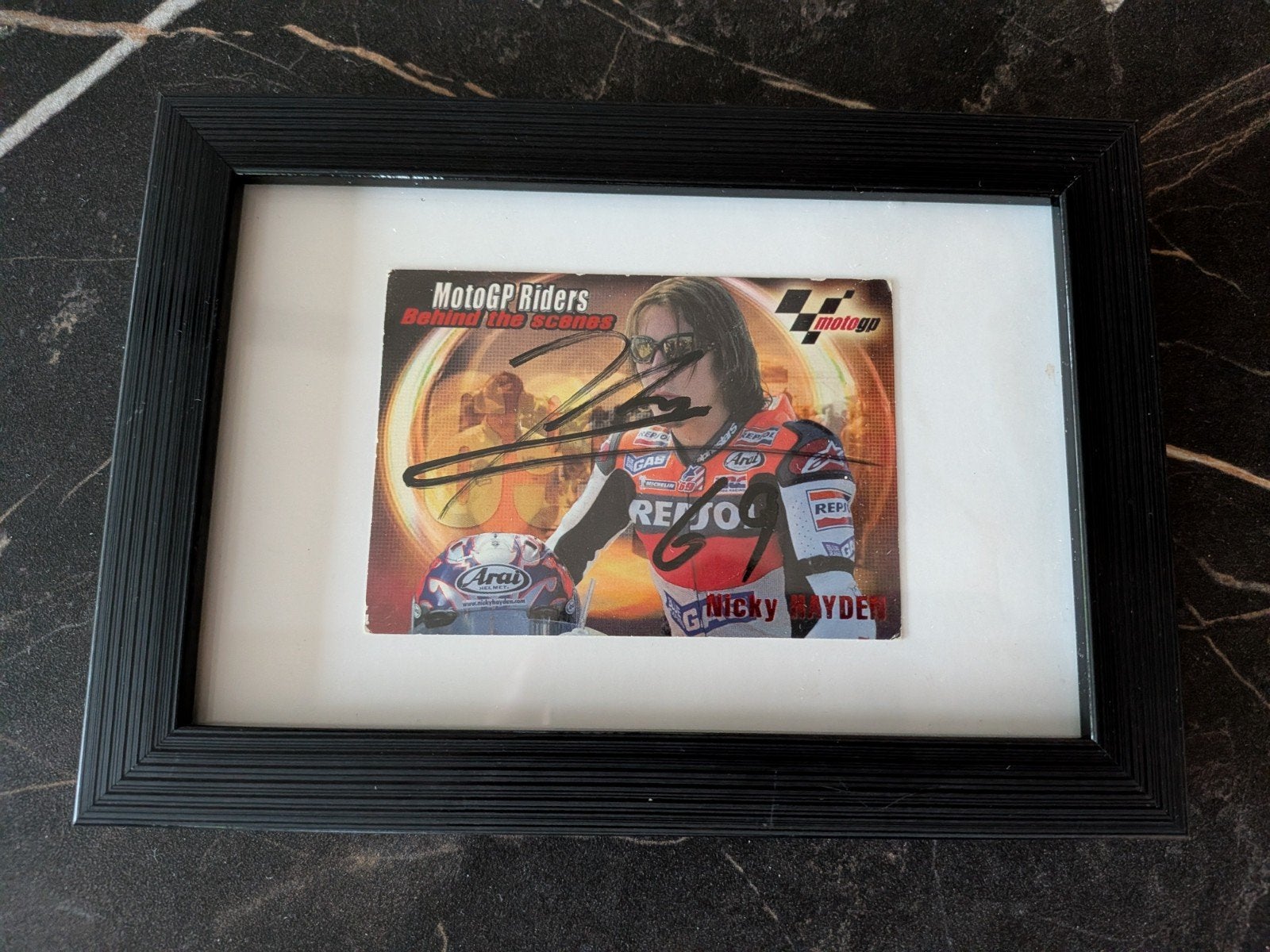Panini MotoGP kaart - Nicky Hayden - handtekening, Ophalen of Verzenden, Zo goed als nieuw, Motoren