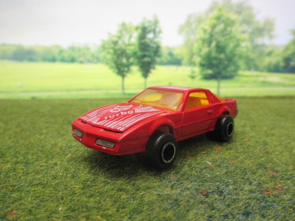 1:62 Pontiac Firebird Trans-Am Majorette brede wielen rood, Ophalen of Verzenden, Zo goed als nieuw, Auto