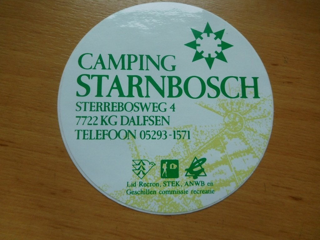 sticker camping Starnbosch Dalfsen, Verzenden, Zo goed als nieuw
