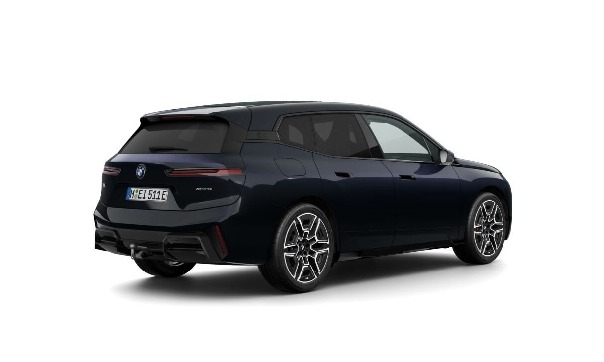 BMW iX xDrive45 101 kWh M Sport Pro | Panoramadak Sky Lounge, Auto's, Automaat, IX, Zwart, Leder