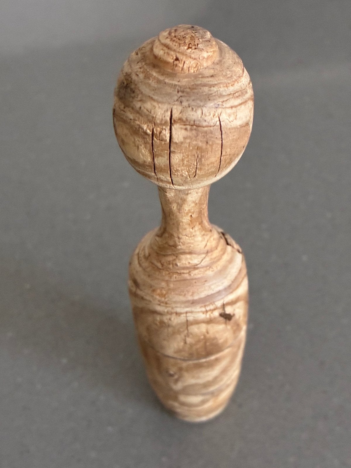Oude houten kegel 14 cm hoog, Ophalen of Verzenden