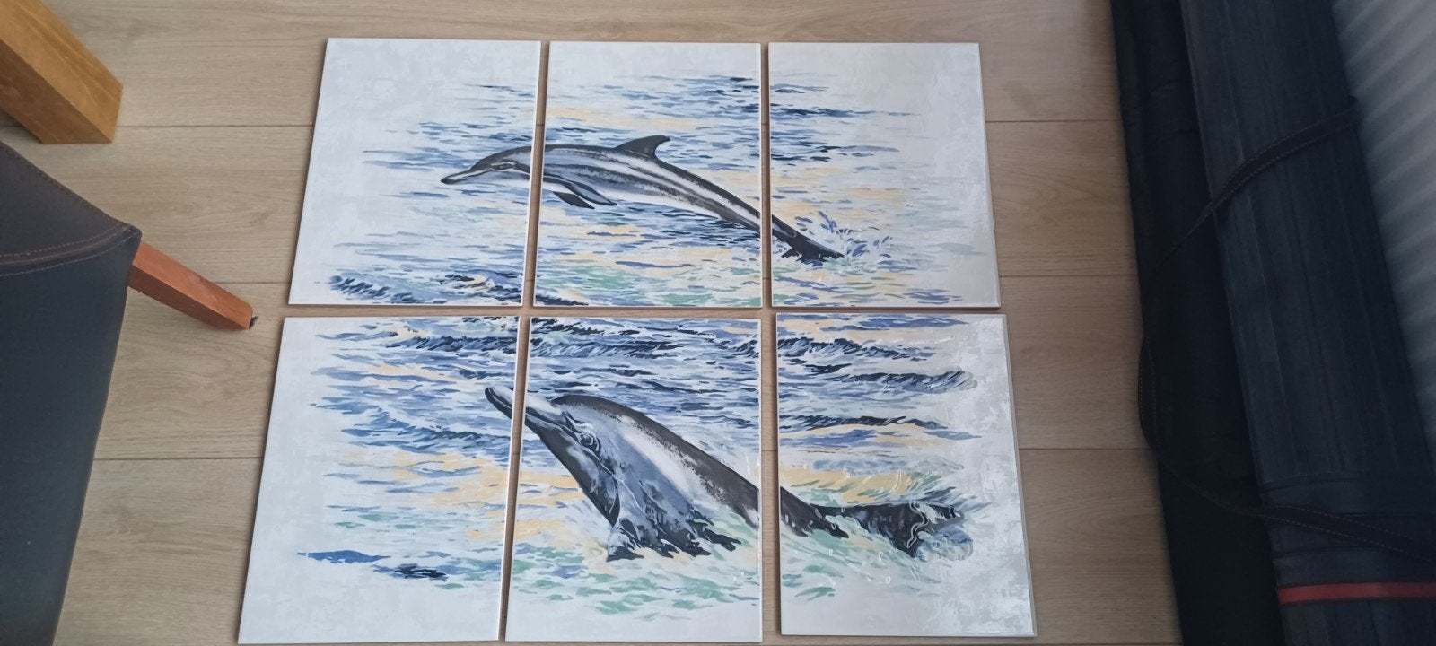 Dolfijnen tegeltableau tegel paneel dolfijn, Ophalen, Nieuw, 20 tot 40 cm, Minder dan 5 m²