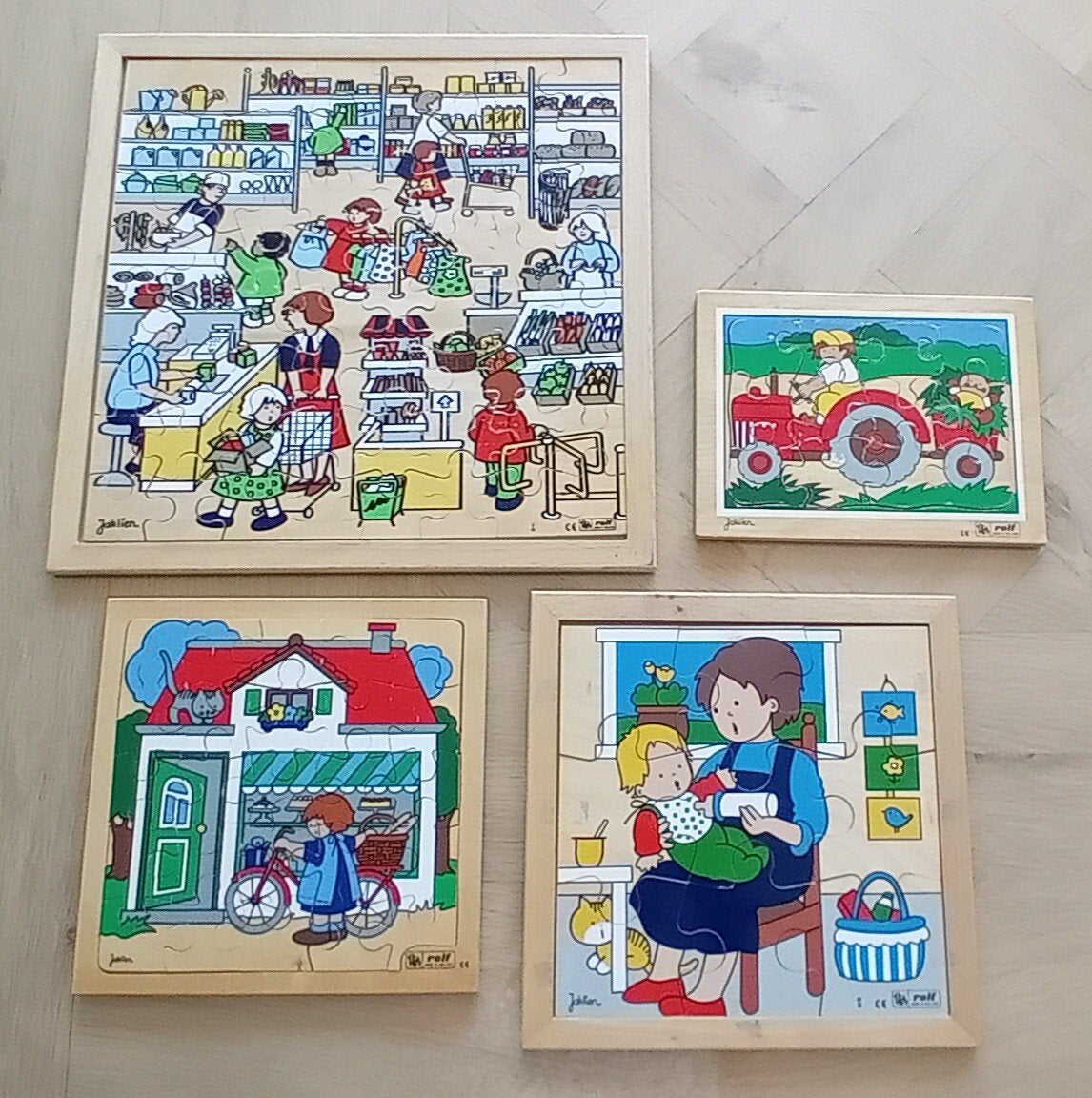 Houten inlegpuzzels Jaklien Rolf, 2 tot 4 jaar, Gebruikt, 10 tot 50 stukjes, Ophalen of Verzenden