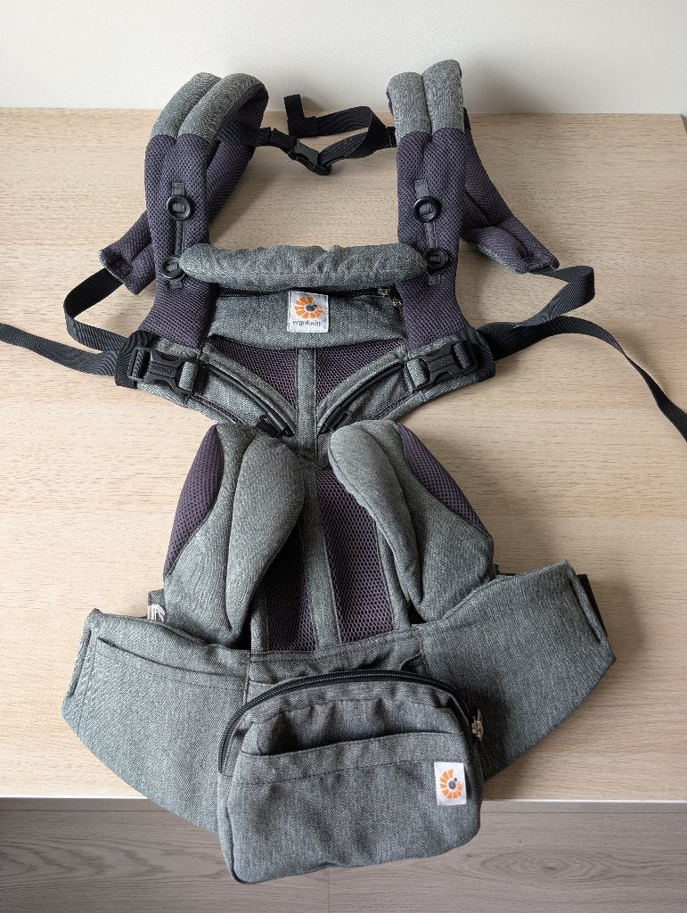 Draagzak: Ergobaby 360 Cool Air Mesh - Grijs, Overige merken, Verzenden, Zo goed als nieuw, Buik, Rug of Zij