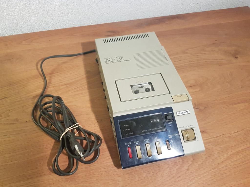 Sony BM-720 dictafoon ongetest.Ik zoek de mic, anders Tekoop, Ophalen of Verzenden, Enkel, Sony, Tape counter
