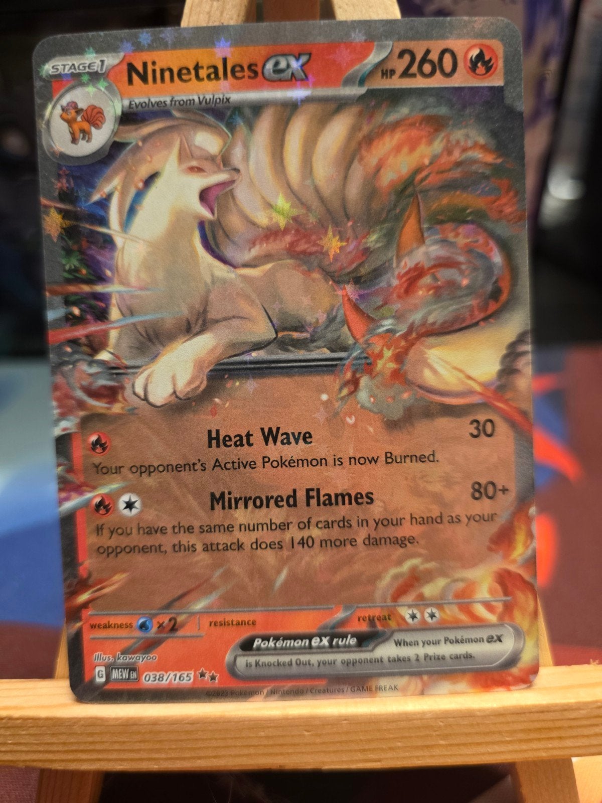 Pokemon 151 Ninetales EX 038/165, Verzenden, Nieuw, Losse kaart, Foil