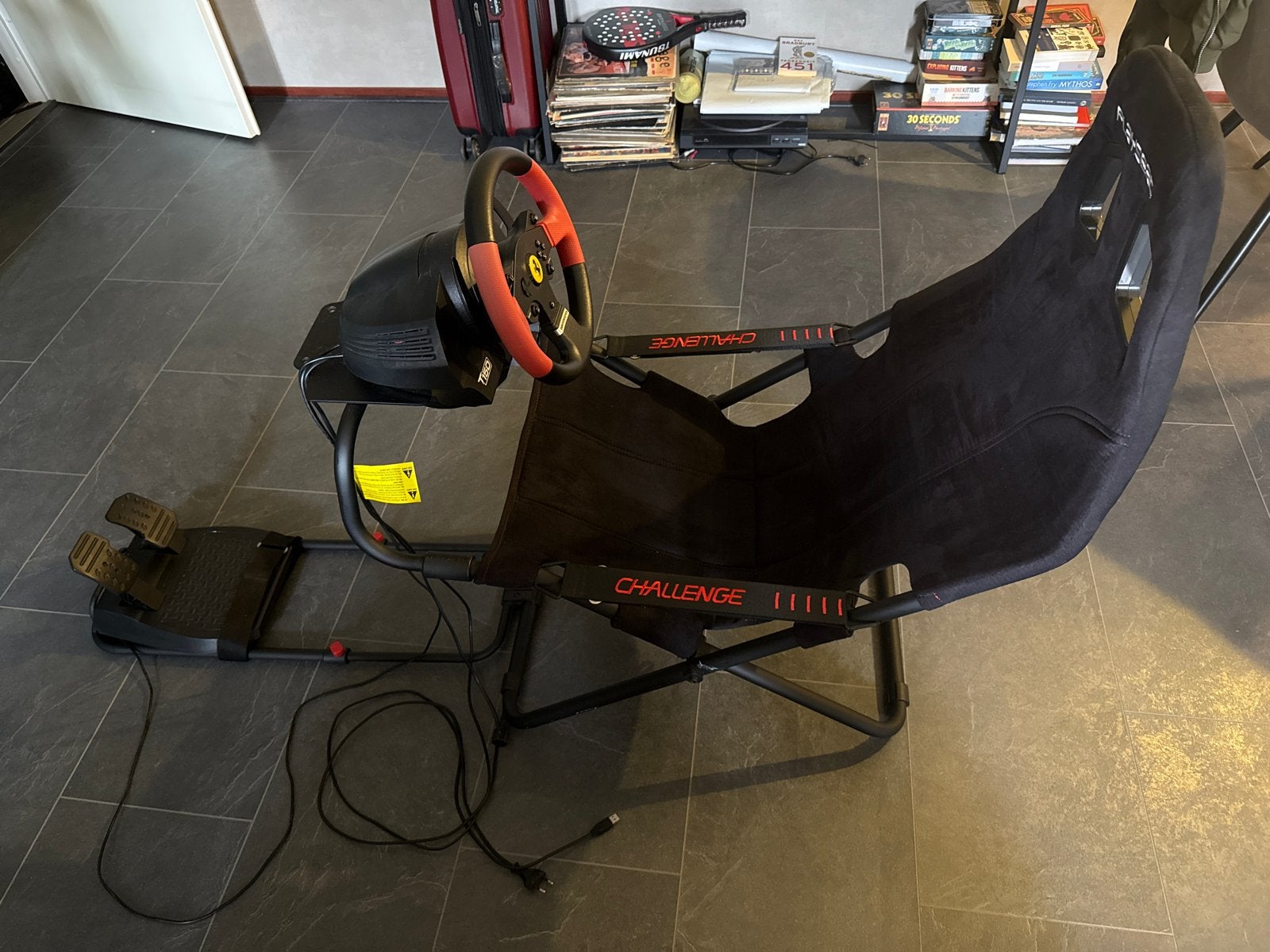 Thrustmaster T150 Ferrari stuur met Playseat Challenge, Ophalen, Gebruikt, Playseat of Racestoel