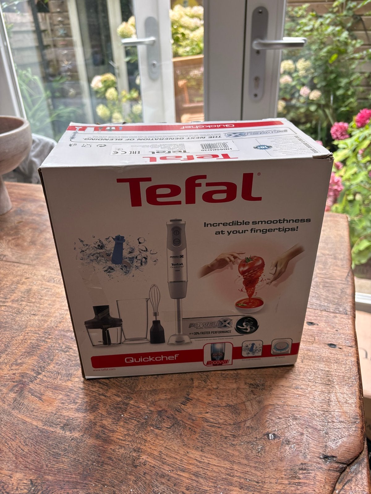 Tefal Quickchef Staafmixerset 1000W en accessoires, nieuw55E, Witgoed en Apparatuur, Blenders, Ophalen, Nieuw, Blender