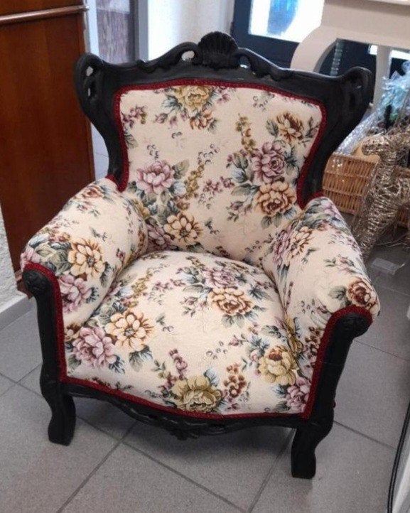 Kinder barok fauteuile geheel opnieuw gestoffeerd, Ophalen of Verzenden, Zo goed als nieuw, Stoel(en)