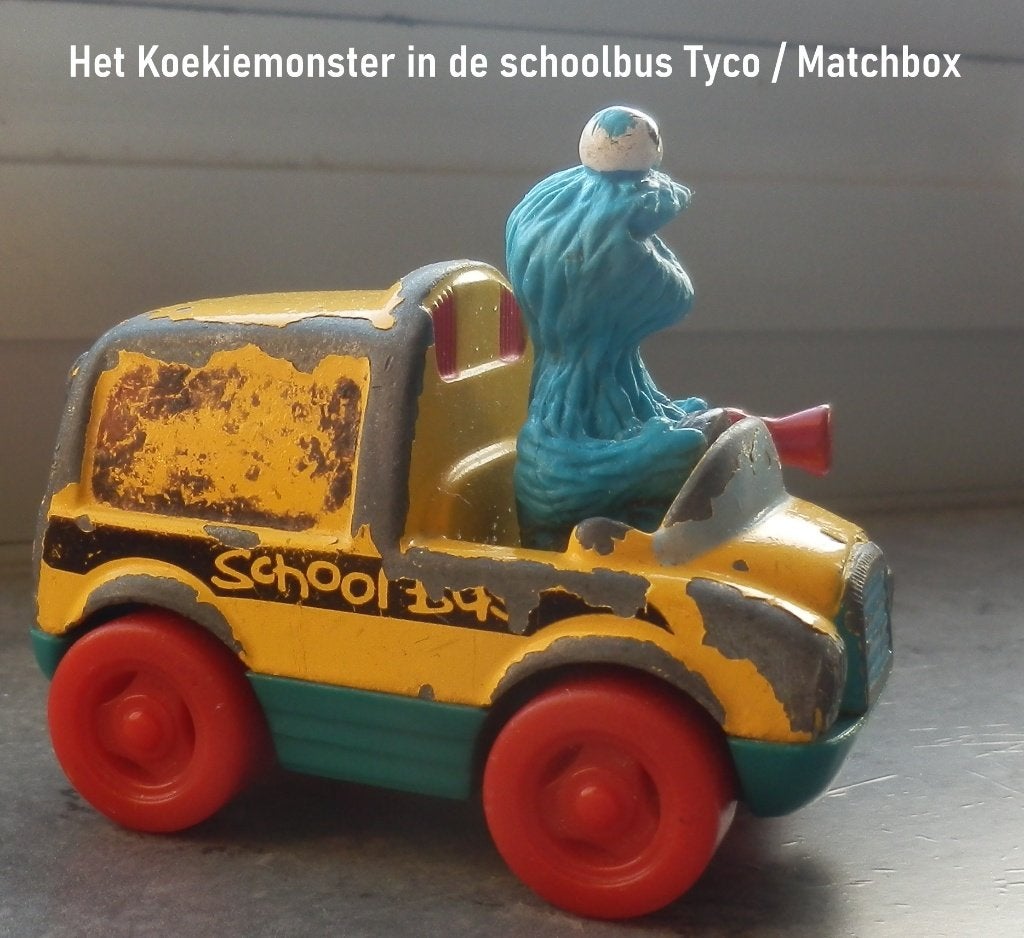 Tyco / Matchbox Sid het Koekiemonster in de schoolbus, Ophalen of Verzenden, Gebruikt