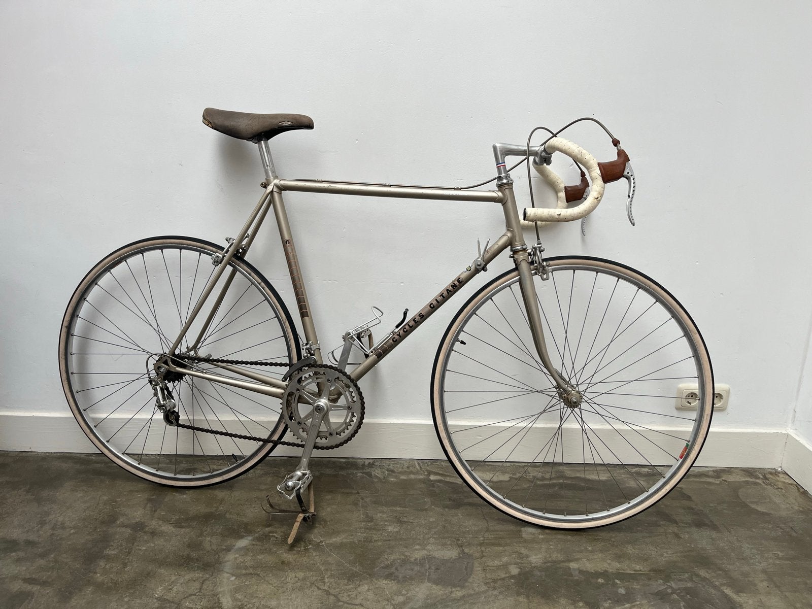 Vintage Gitane racefiets Campagnolo afgemonteerd 58 cm, Fietsen en Brommers, Overige merken, Gebruikt, Staal, Ophalen of Verzenden