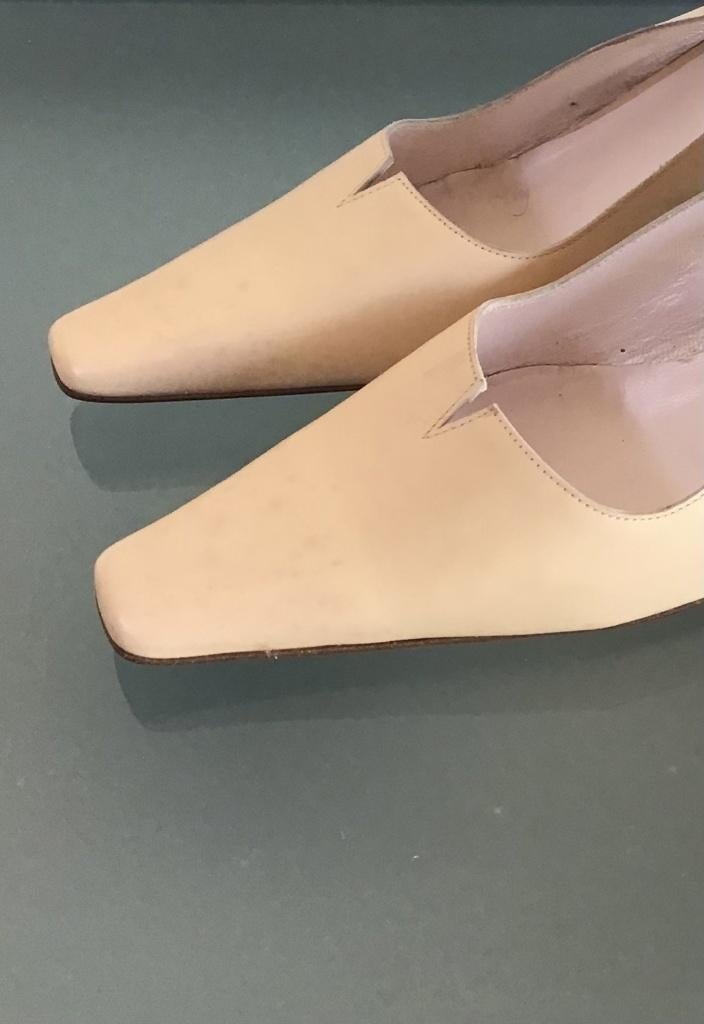 Beige slingbacks 41.5 | leren hakken New! | Gratis verzenden, Kleding | Dames, Schoenen, Pumps, Verzenden, Beige, Nieuw