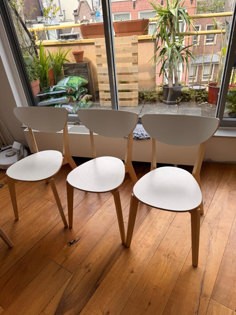 Drie IKEA nordmyra stoelen. Moet weg, Ophalen, Gebruikt, Drie