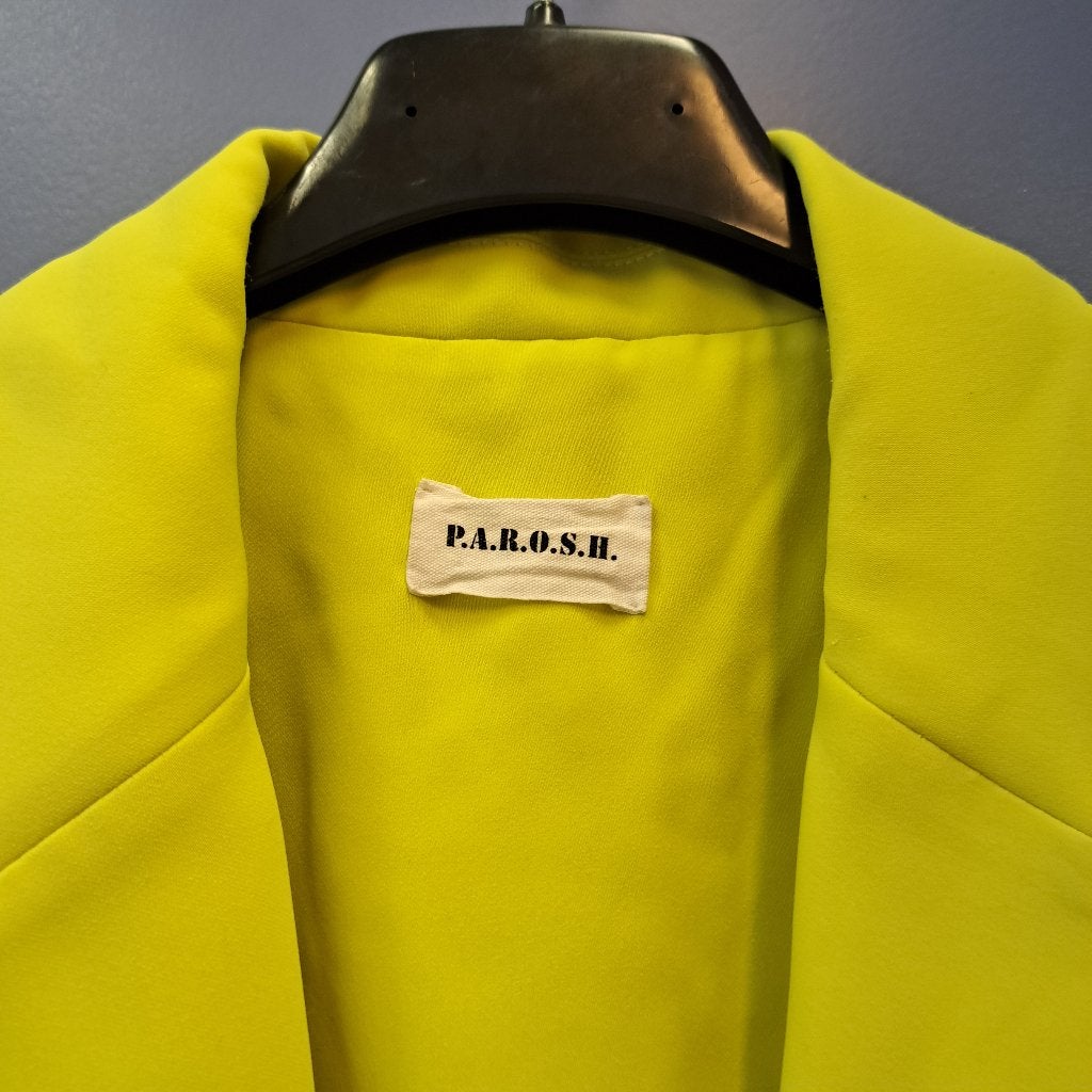 P.A.R.O.S.H blazer in neon geel – maat S (oversized) 48617, Kleding | Dames, Parosh, ., Geel, Ophalen of Verzenden