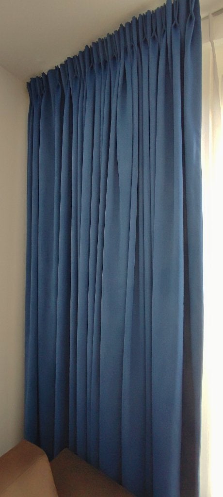 Blauwe gordijnen, Ophalen, Kwantum, 500 cm, Blauw