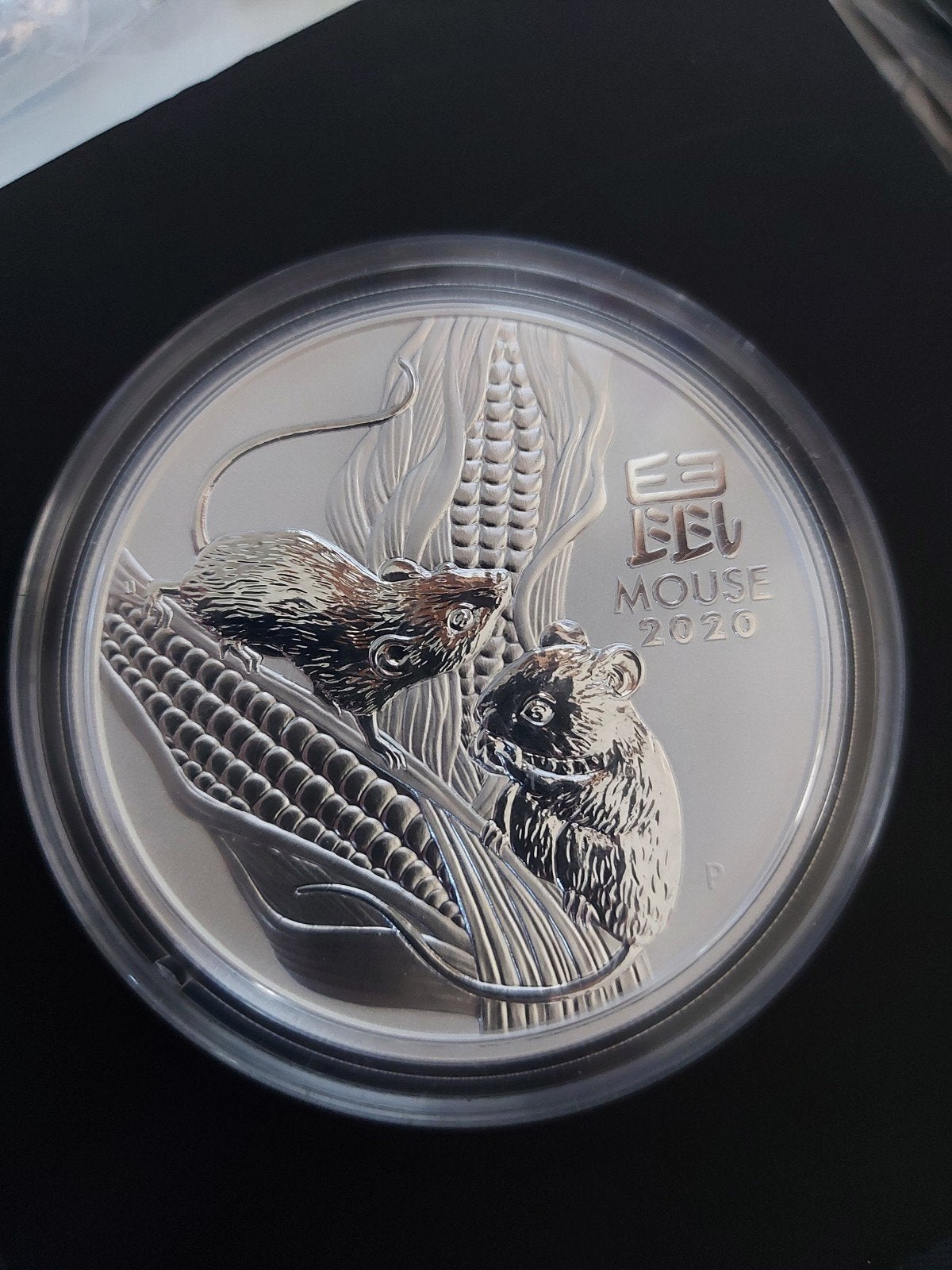 5 oz mouse of the year 2020 zilveren munt, Postzegels en Munten, Edelmetalen en Baren, Ophalen of Verzenden, Zilver