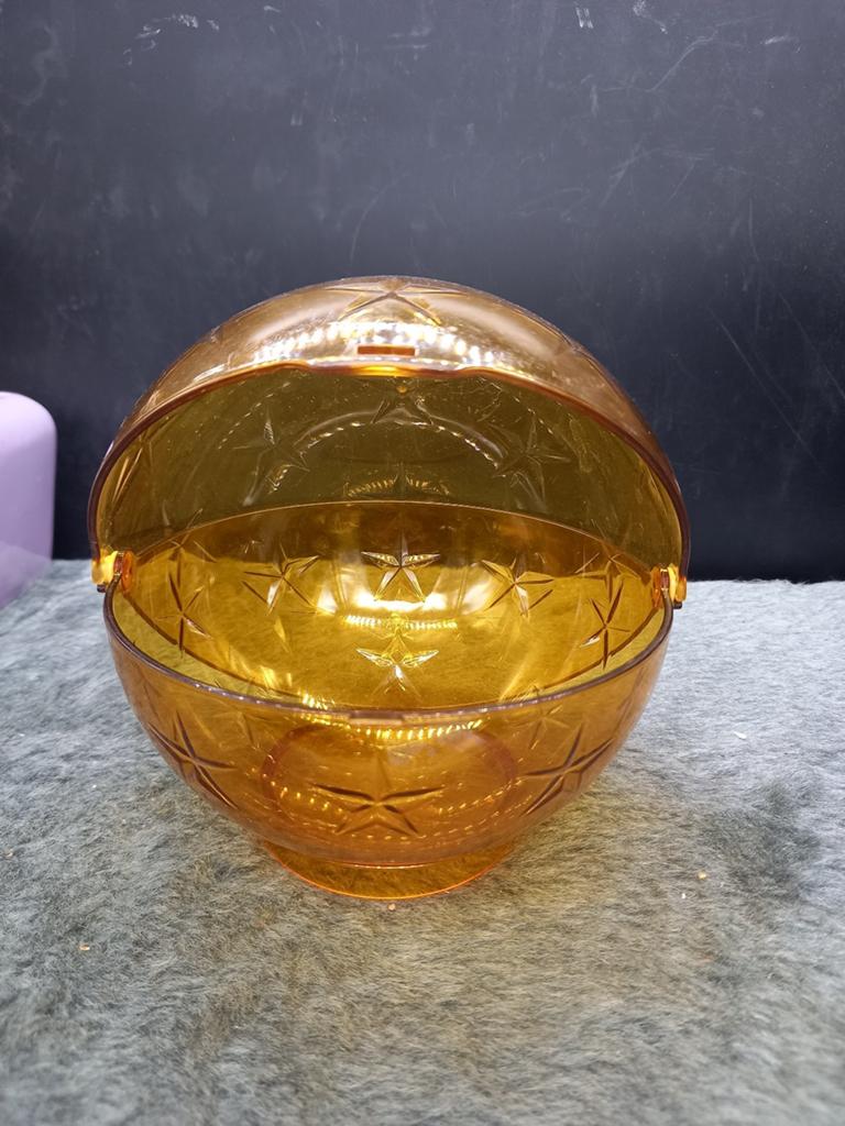 Vintage Tupperware snoepbol oranje sterren, Huis en Inrichting, Keuken | Tupperware, Ophalen of Verzenden, Gebruikt, Oranje, Bus of Trommel