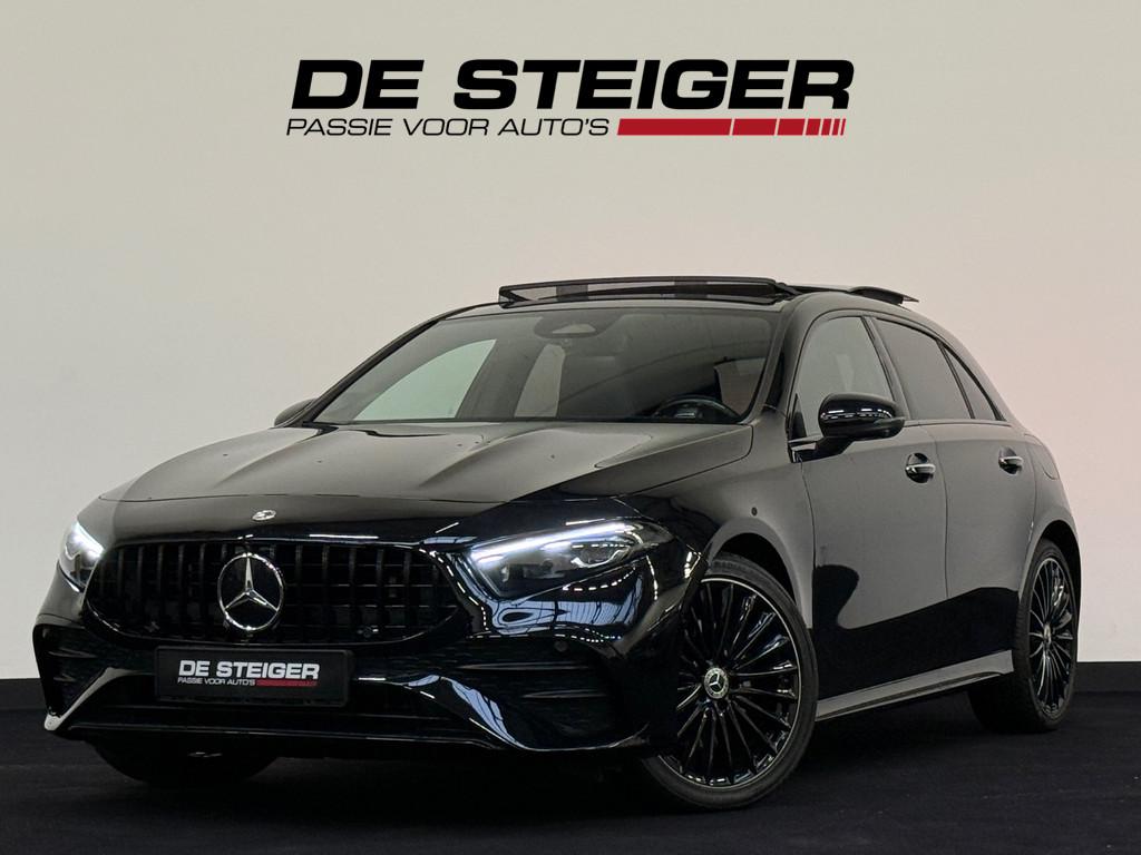 Mercedes-Benz A-klasse 250 e AMG Blackpack Pano Memory 360 S, Gebruikt, Zwart, 4 cilinders, Met garantie (alle)