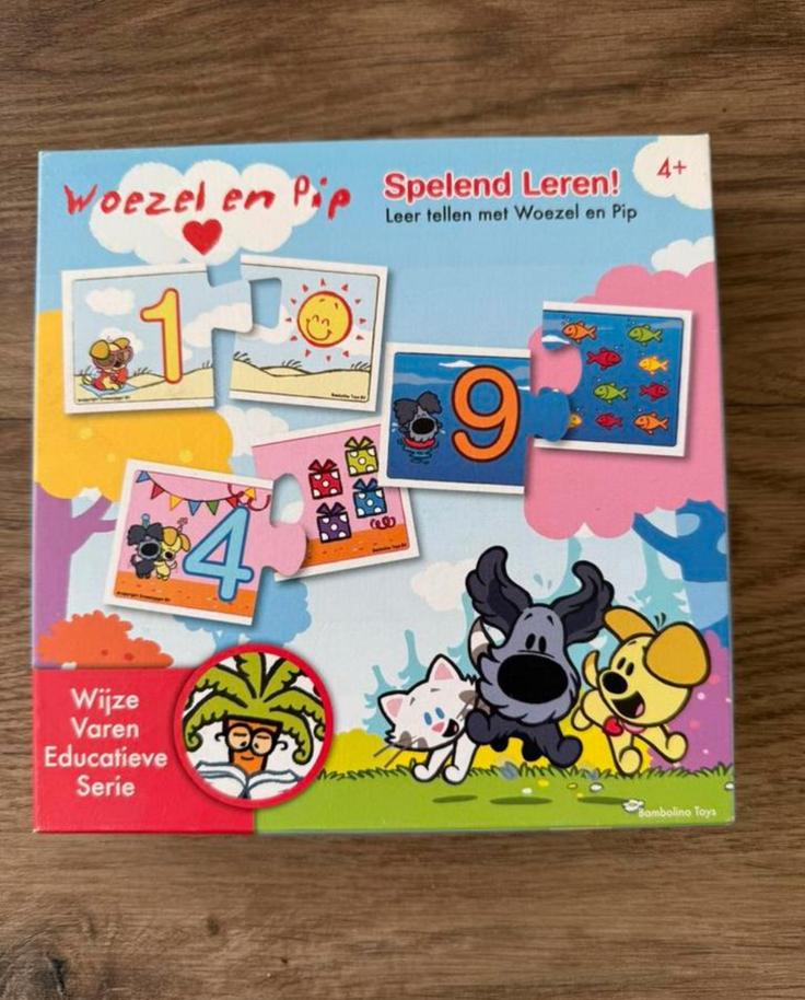 Leer tellen woezel en pip, Ophalen of Verzenden, 10 tot 50 stukjes, Zo goed als nieuw