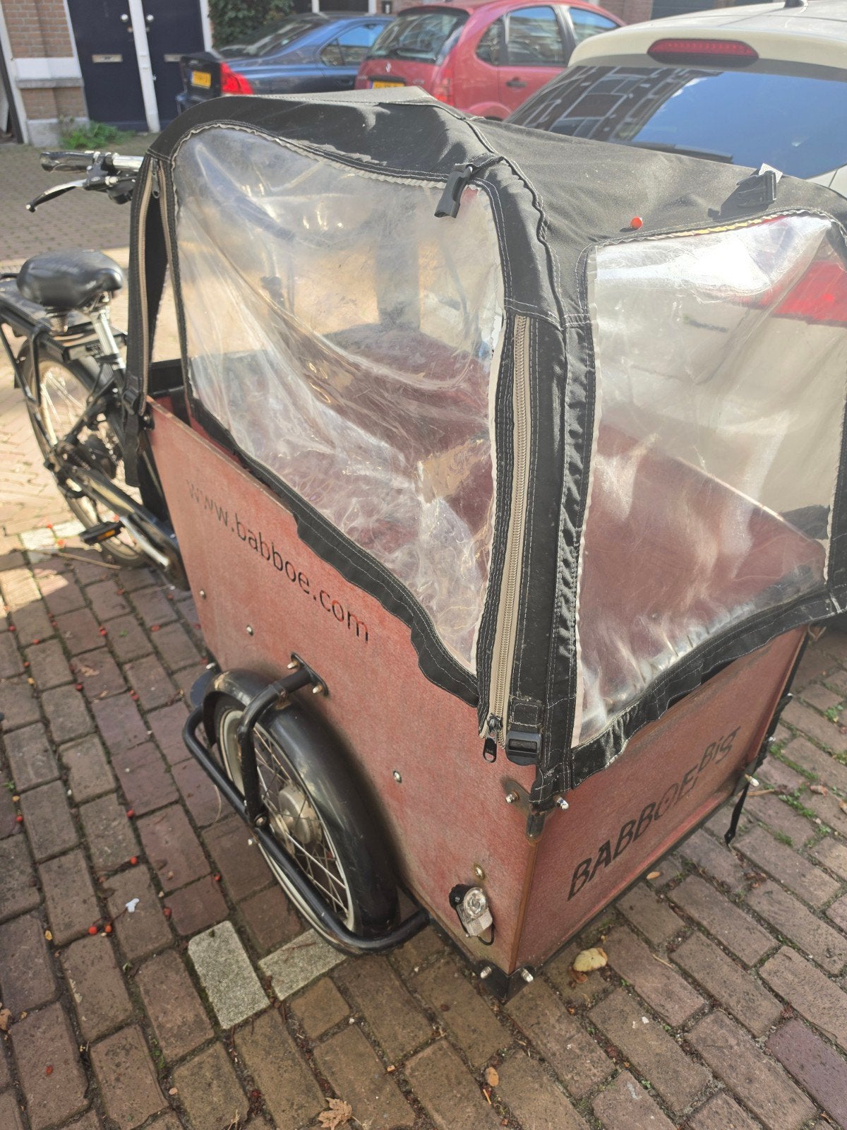 Babboe Big Bakfiets elektrisch, Fietsen en Brommers, Ophalen, Gebruikt, 4 kinderen of meer, Elektrisch